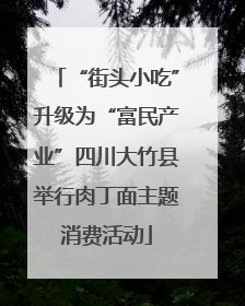 “街头小吃”升级为“富民产业”四川大竹县举行肉丁面主题消费活动